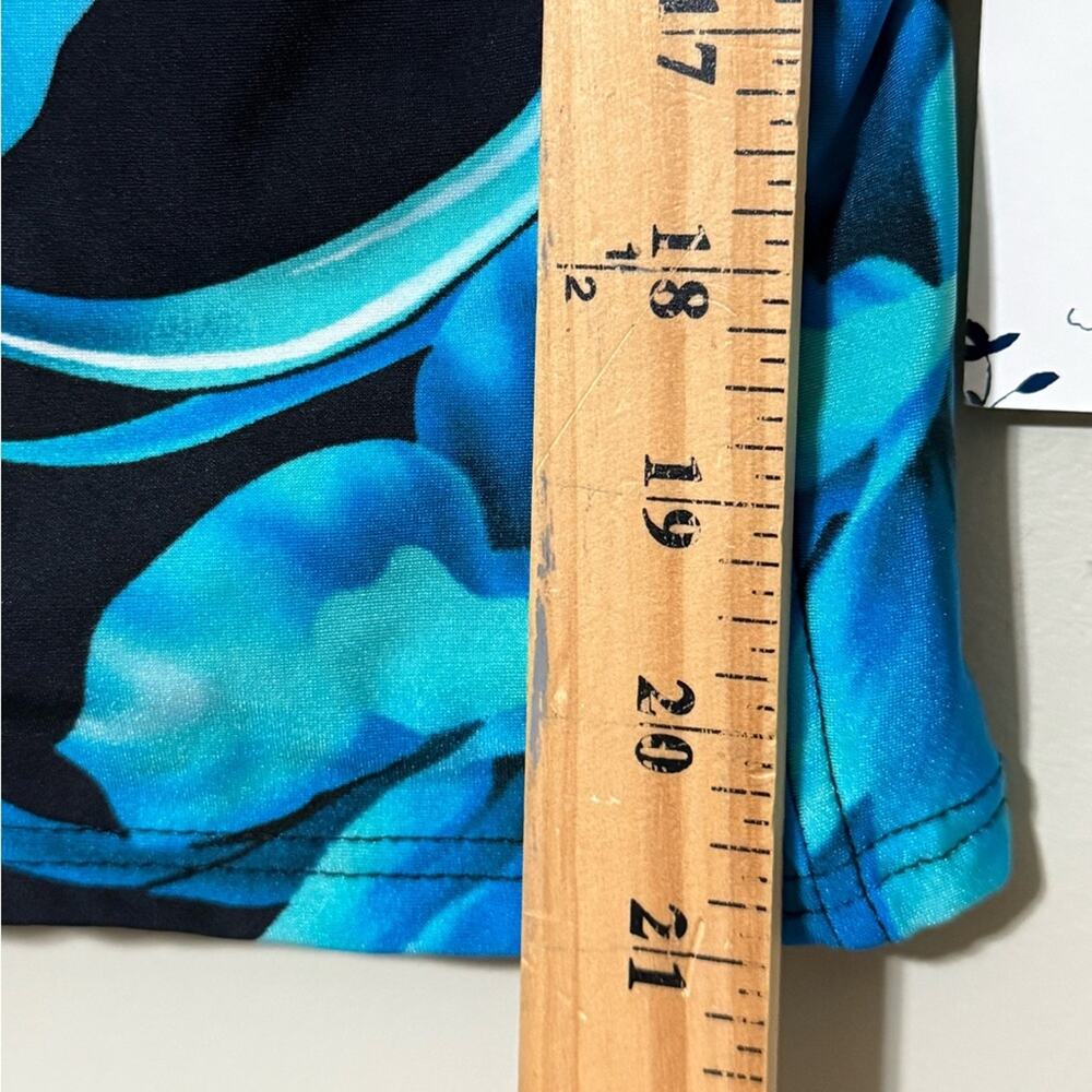 Caribbean Joe Island Supply Co. women’s size 16 floral swim top tankini padded - Picture 3 of 12